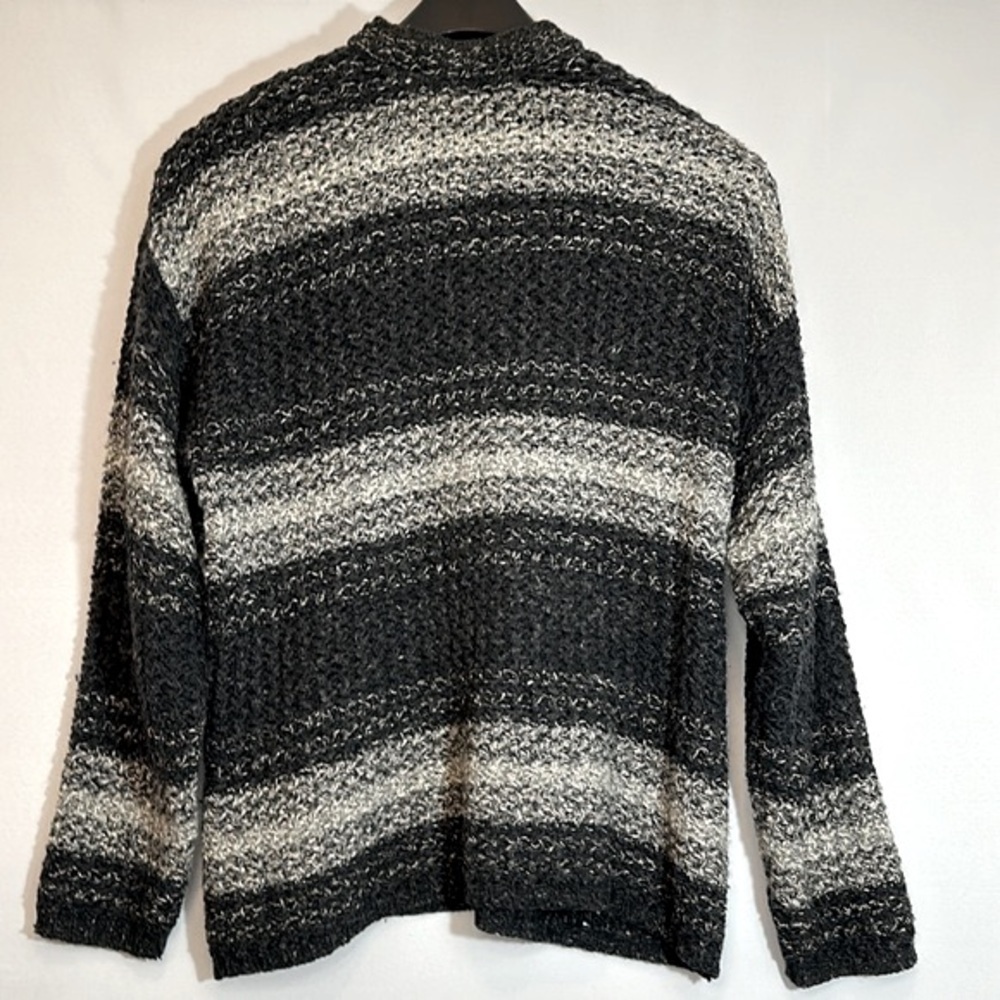 Claiborne Mens Wool Blend Sweater M Cable Knit Pullover Mock Neck 1/4 Zipper - Picture 9 of 9